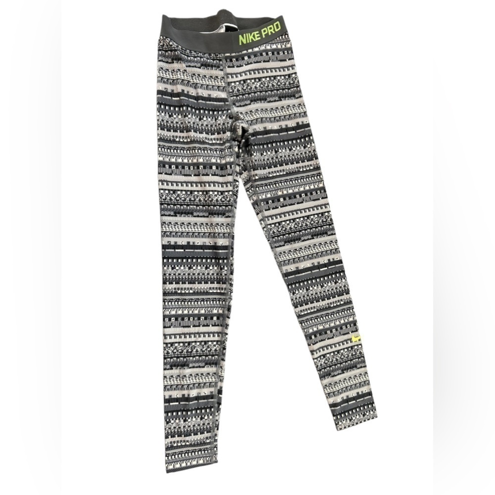 Nike Pro fair isle pattern athletic sport yoga leggings pants